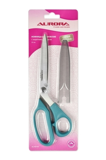 Ножницы портновские Aurora с защитным колпачком 23см