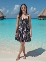 Купальник-платье слитный большой размер