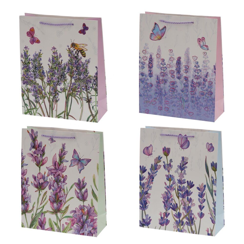 GAEM Пакет подарочный M (бумага 210г/м2, блок микс 12шт), L26 W10 H32 см, 4в.