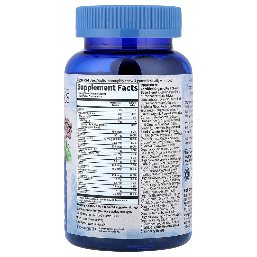 Garden of Life, Organics, мультивитамины для мужчин старше 40 лет, со вкусом органических ягод, 120 веганских жевательных таблеток