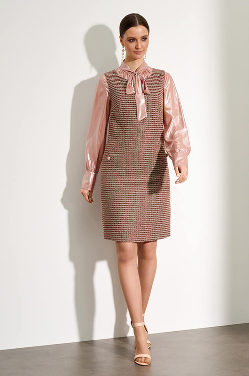 51439 Платье женское (бежево-коричневый)