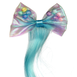 Заколка с волосами с бантиком 3-4 цвет а микс, блистер с-30956