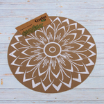 Салфетка на стол 38см плетеная «Афина» белый цветок