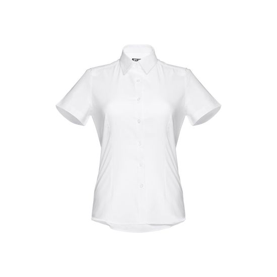 THC LONDON WOMEN WH. Женская рубашка oxford с короткими рукавами. Белый цвет