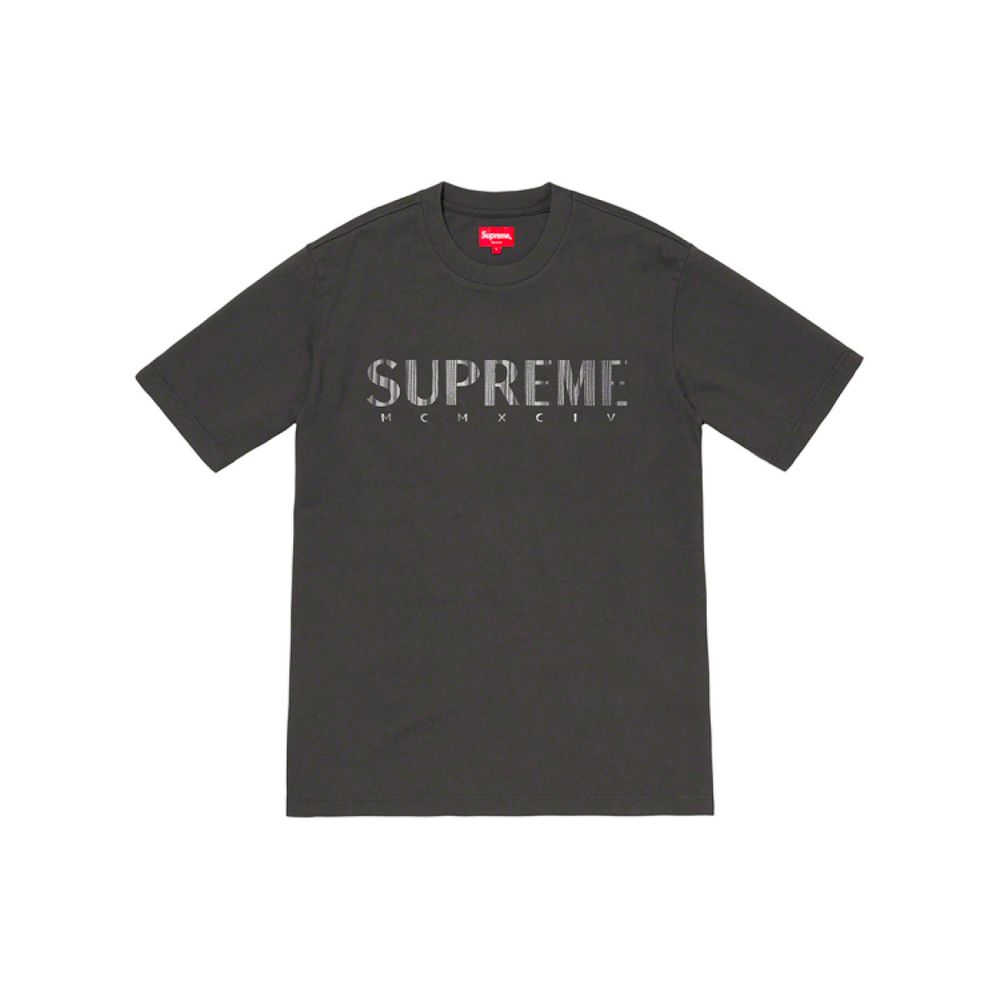 Supreme SS19 Gradient Logo Tee DustyBlack logo T