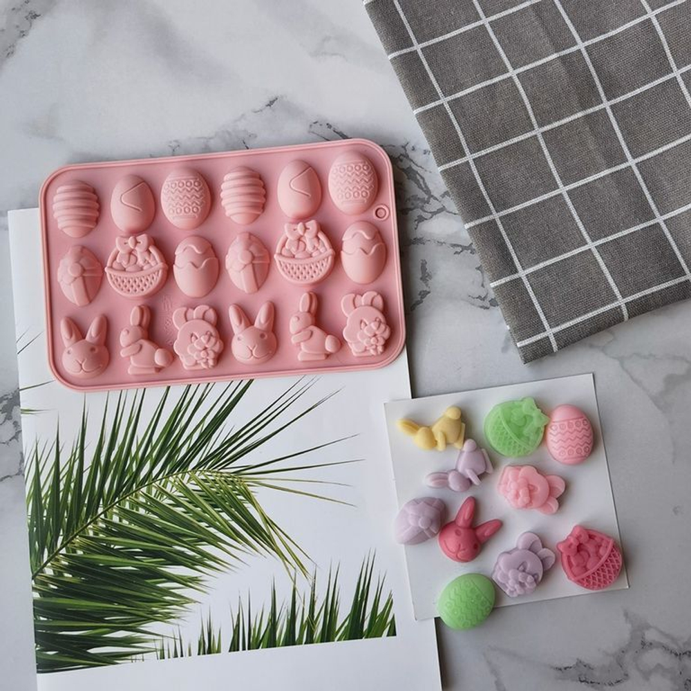 Форма силиконовая «Пасхальный набор» 18 ячеек