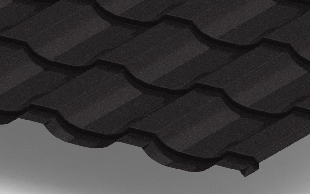 Металлочерепица Трамонтана с покрытием VikingMP®E, 0,50 мм, цвет RAL 9005