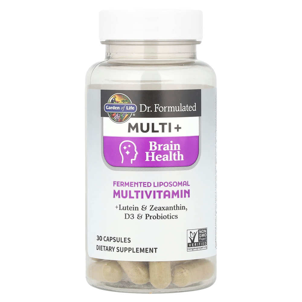 Garden of Life, Компания Dr. Formated Multi +, здоровье мозга, 30 капсул