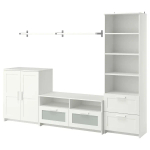 Тумба для ТВ - IKEA BRIMNES/BERGSHULT, 258х41х190 см, белый, БЕРГСХУЛЬТ/БРИМНЭС/БРИМНЕС ИКЕА