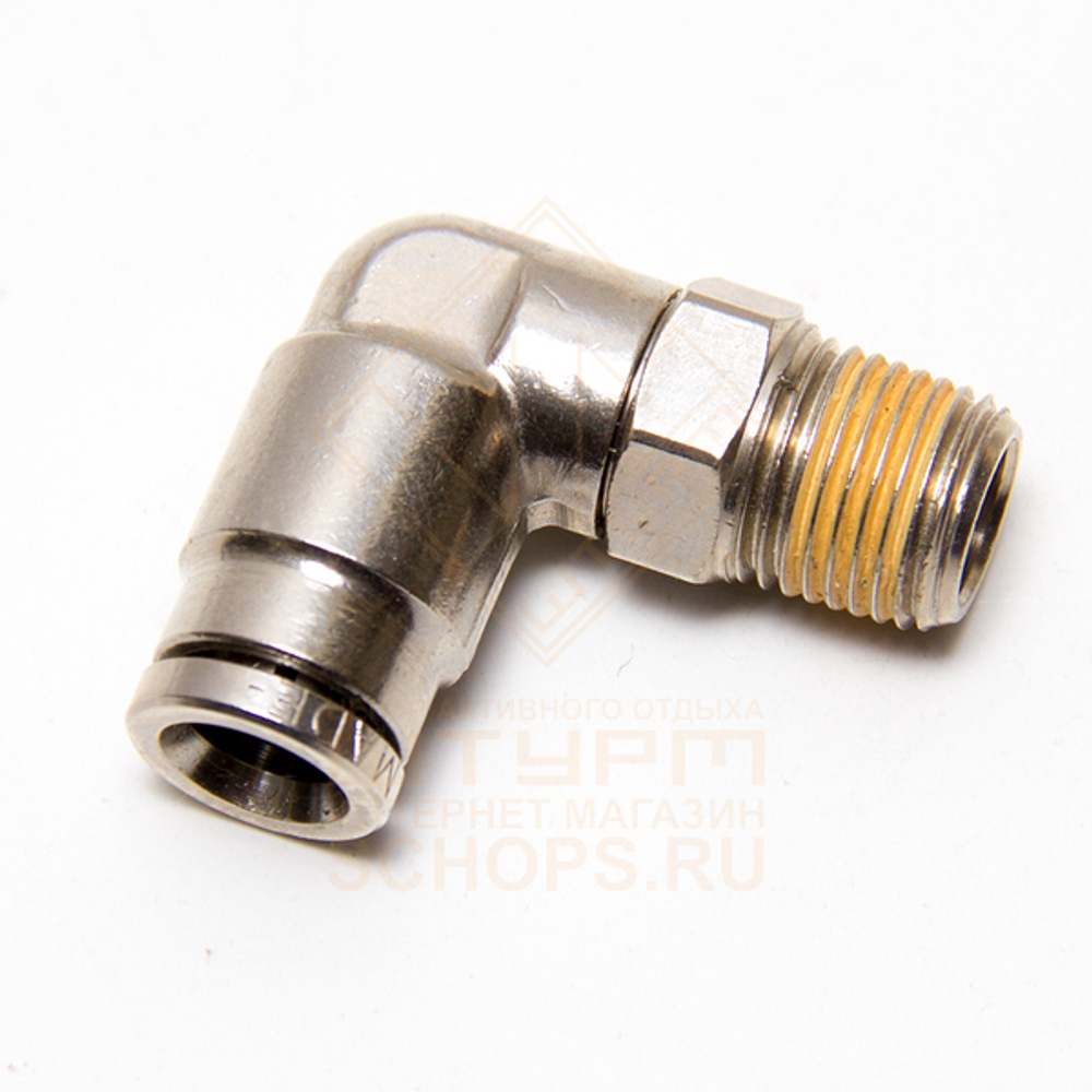 Фитинг газовой линии угловой Macroline 90 Swivel Elbow Push to Connect