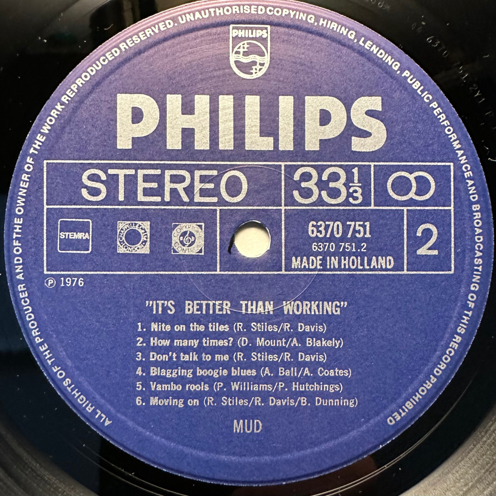 Mud - It's Better Than Working (Голландия 1976г.)