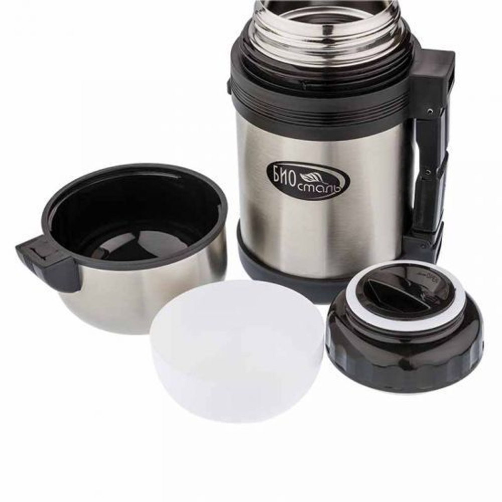 Термос универсальный (для еды и напитков) Biostal (1 литр), стальной