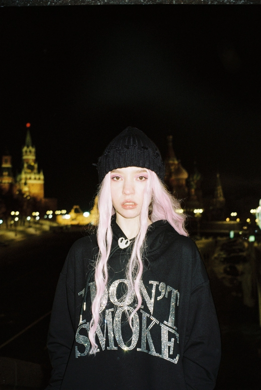 Худи DONSMOKE "Rhinestone Logo" Oversized Hoodie