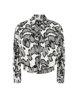 Бомбер из жаккарда Стелла Маккартни черный/серый