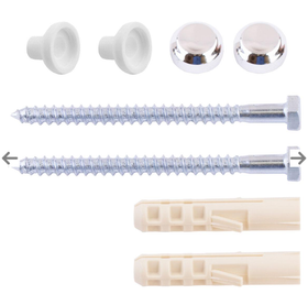 Набор для крепления унитаза 10х80 серебро 086800