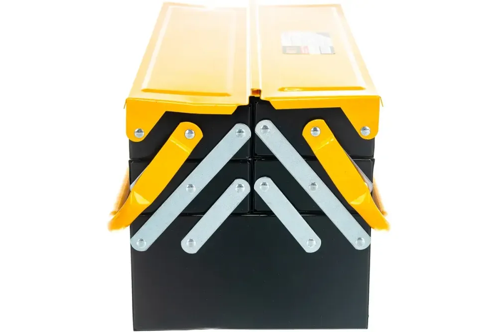 Ящик для инструмента металлический с 4-мя раздвижными отделениями 420х200х200 мм, 65679