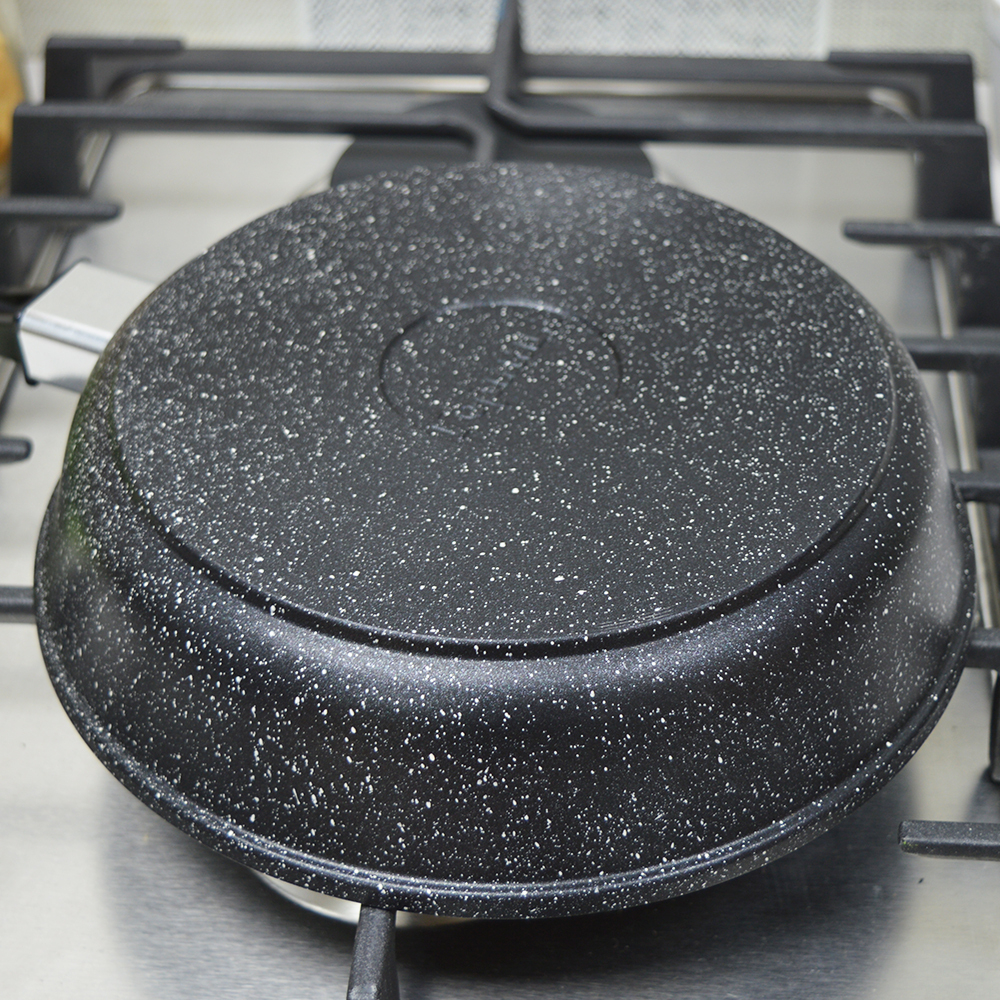 Сковорода 22см высота 5,5см Гранит со съемной ручкой и стеклянной крышкой, с2254аг