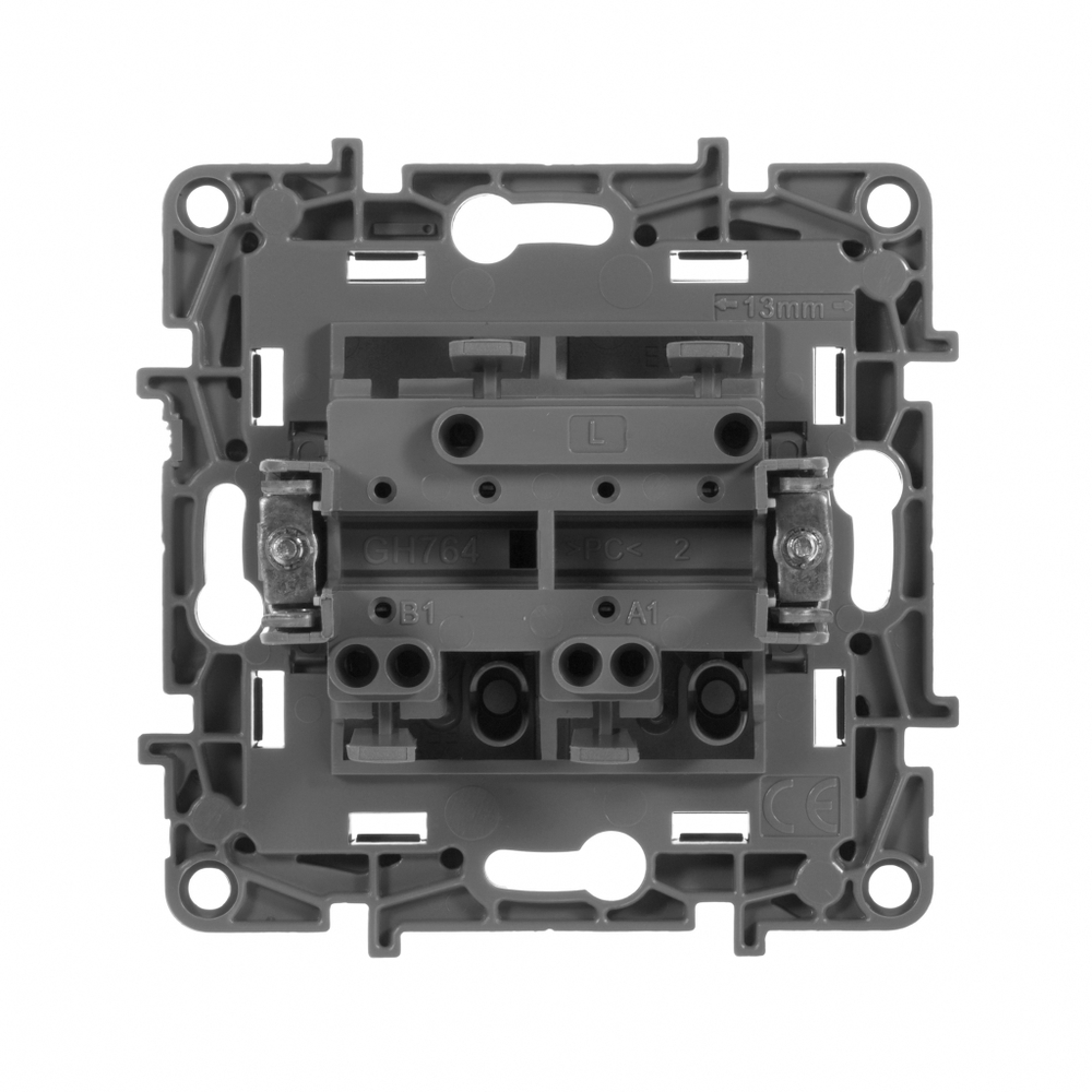 Выключатель 2х-клавишный 10А 250В антрацит ETIKA Legrand