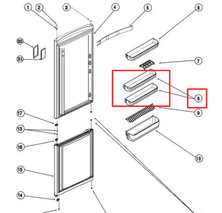Балкон для холодильника Indesit (Индезит)/Ariston (Аристон) - 372750