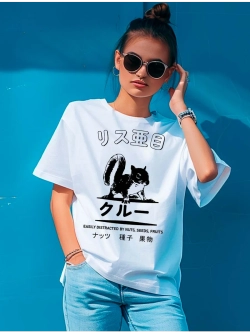 Футболка Y2K с белкой