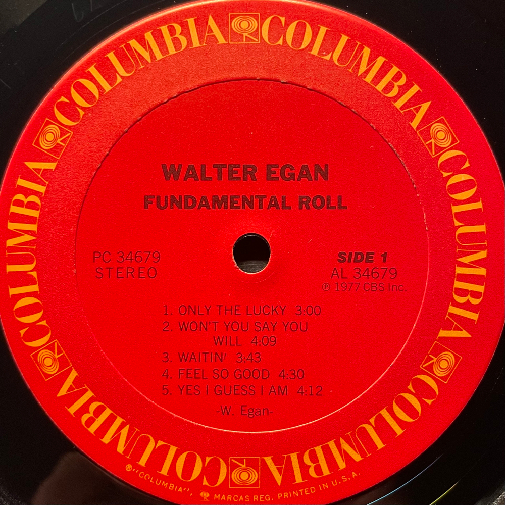 Walter Egan ‎– Fundamental Roll (США 1977г.)