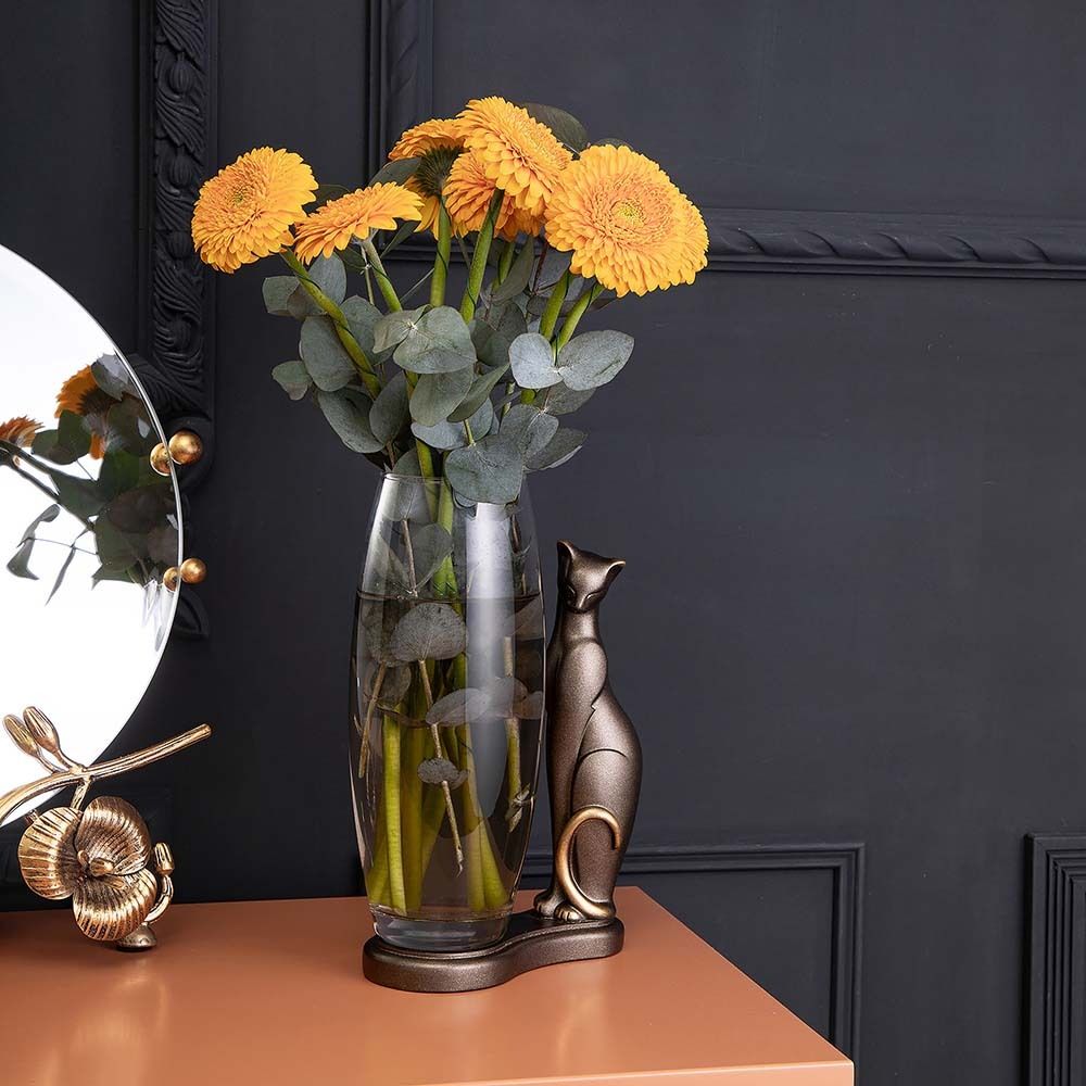 Ваза Кошка Шелби Бронза