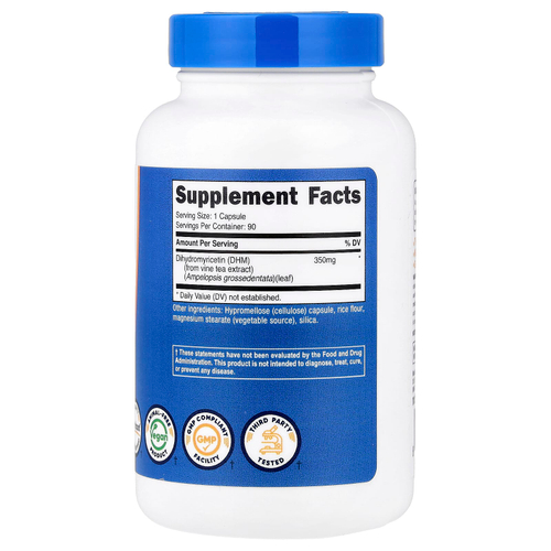 Nutricost, ДГМ, 350 мг, 90 капсул