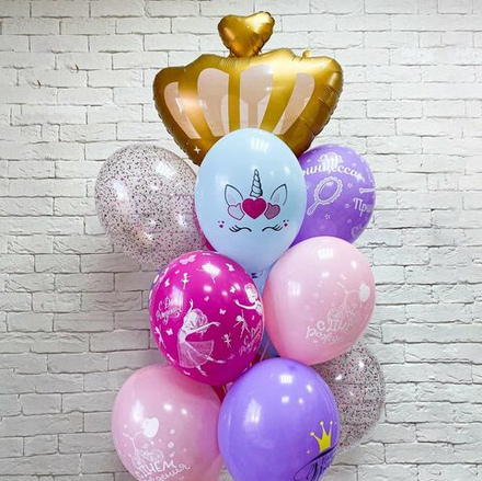 Композиция из воздушных шаров "Большая корона"