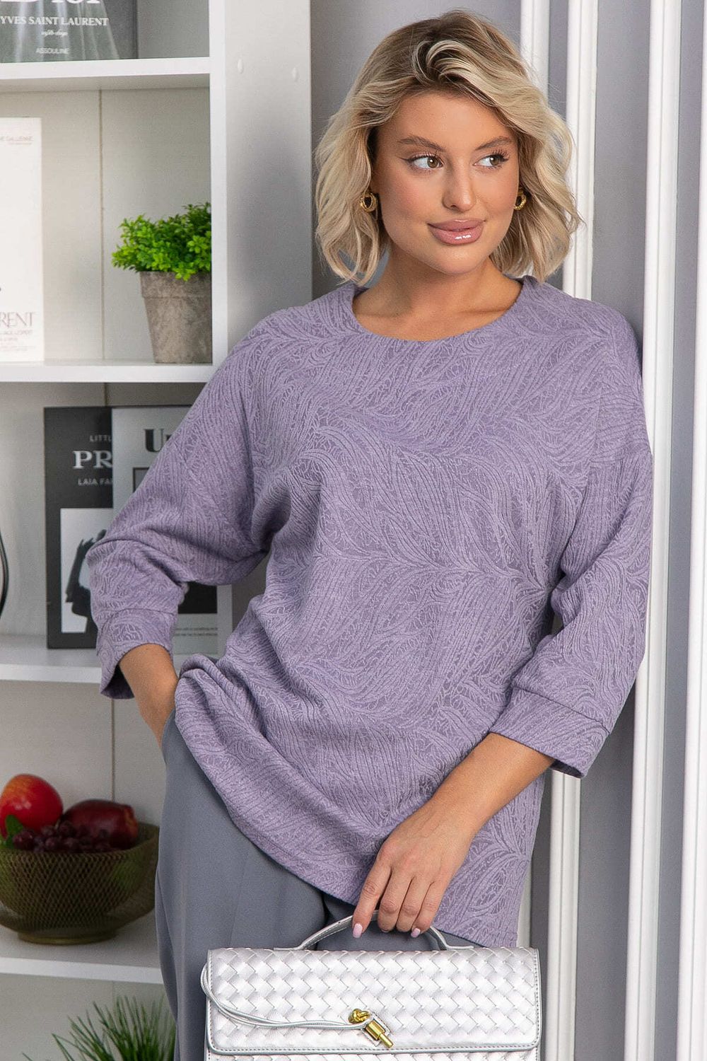 Джемпер В гармонии с собой (сиреневый) Б14313-48М LT Collection