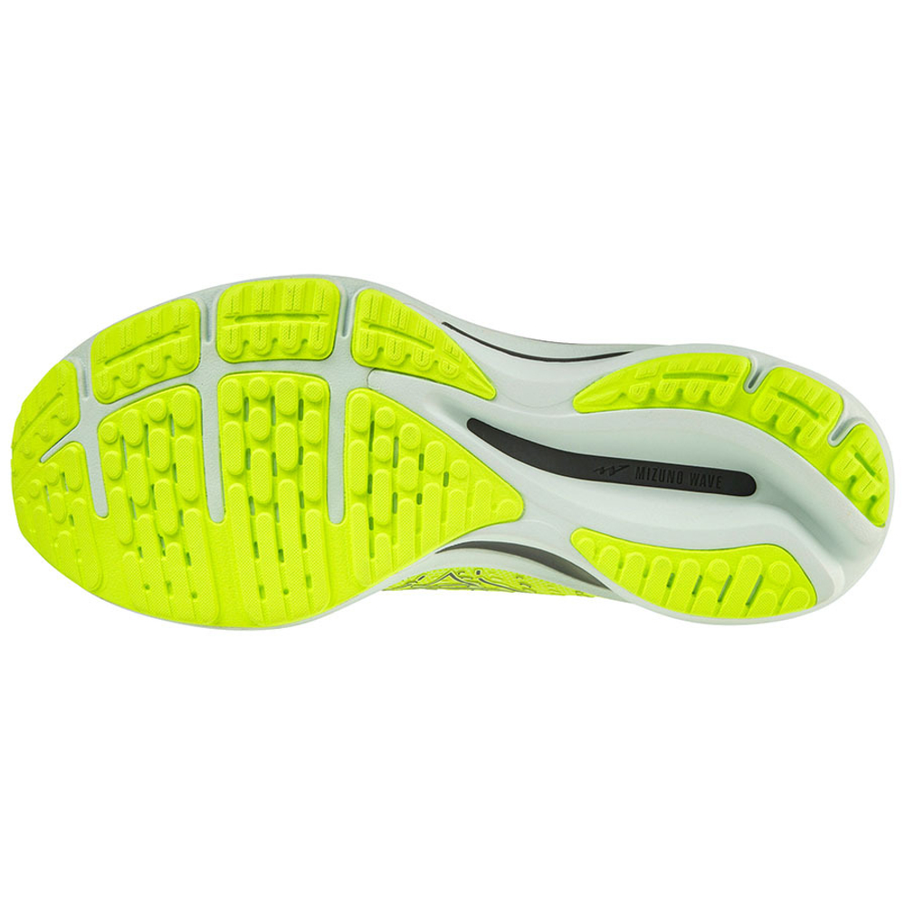 Кроссовки беговые мужские MIZUNO Wave Rider 25 J1GC210315, р.UK11.5, (рос.45.5), салатовый