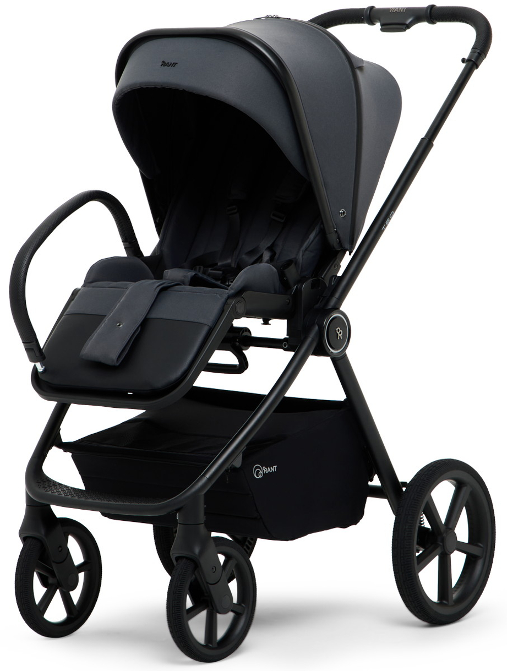 Детская коляска Rant Teo Soft 3 в 1 с автокреслом Cruise Grey Graphite