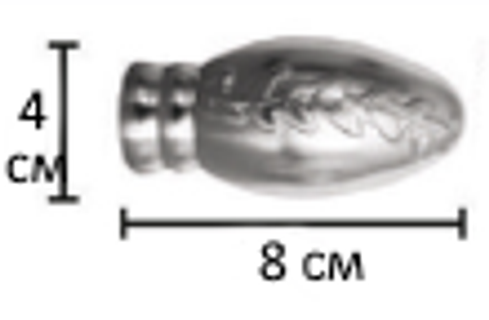 Наконечники "Дали Ост" кованых карнизов для штор d20 мм, цвет нержавеющая сталь