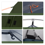 Палатка Naturehike Cycling (Spider) Si 1-местная, алюминиевый каркас, сверхлегкая, Forest Green, артикул NH18A095-D-DFGR, цвет Зеленый. Под заказ.