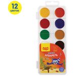 Краски акварельные 12цв. Мульти-Пульти Енот в Красном море, без кисточки, пластиковая коробка