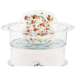 Пароварка TEFAL VC100630, 900 Вт, объем 9 л, механическое управление, 3 яруса, серебристая