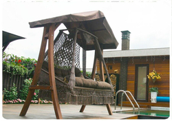 Деревянный с крышей каркас КАРАВЕЛЛА (для качелей СЕАРА)