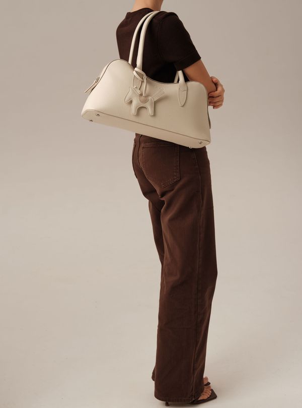 Кожаная сумка Jockey DBR 31168 ванильное молоко