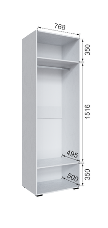 Шкаф без зеркала Бруклин 80Ш