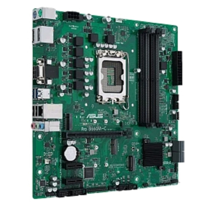 Материнская плата ASUS PRO B660M-C D4-CSM (Socket 1700, mATX, 4xDDR4(128GB), D-SUB/HDMI 2.1/2xDP, 1xPCIe 4.0x16/2xPCIe 3.0, 1xLAN, 4xSATA 6Gb/s, 2xM.2, 2xUSB 3.2, 2xUSB 2.0, 2xPS/2)