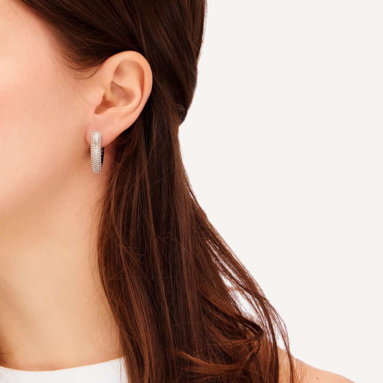 Серьги Dual Heart Earrings - Silver