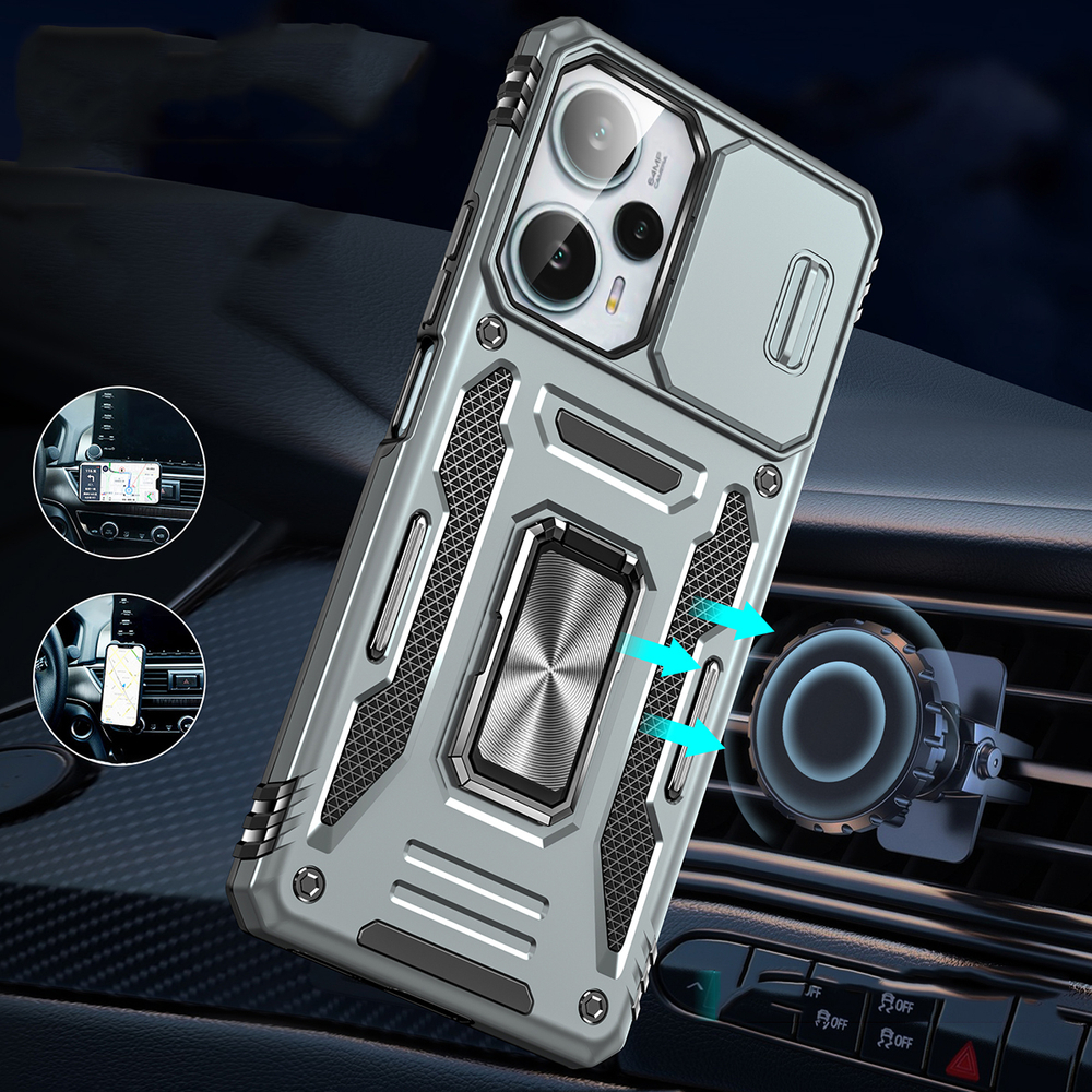 Чехол Safe Case с кольцом и защитой камеры для Xiaomi Poco X5 5G
