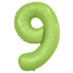 Фольгированные цифры, сатин, в фисташковом цвете, 102 см