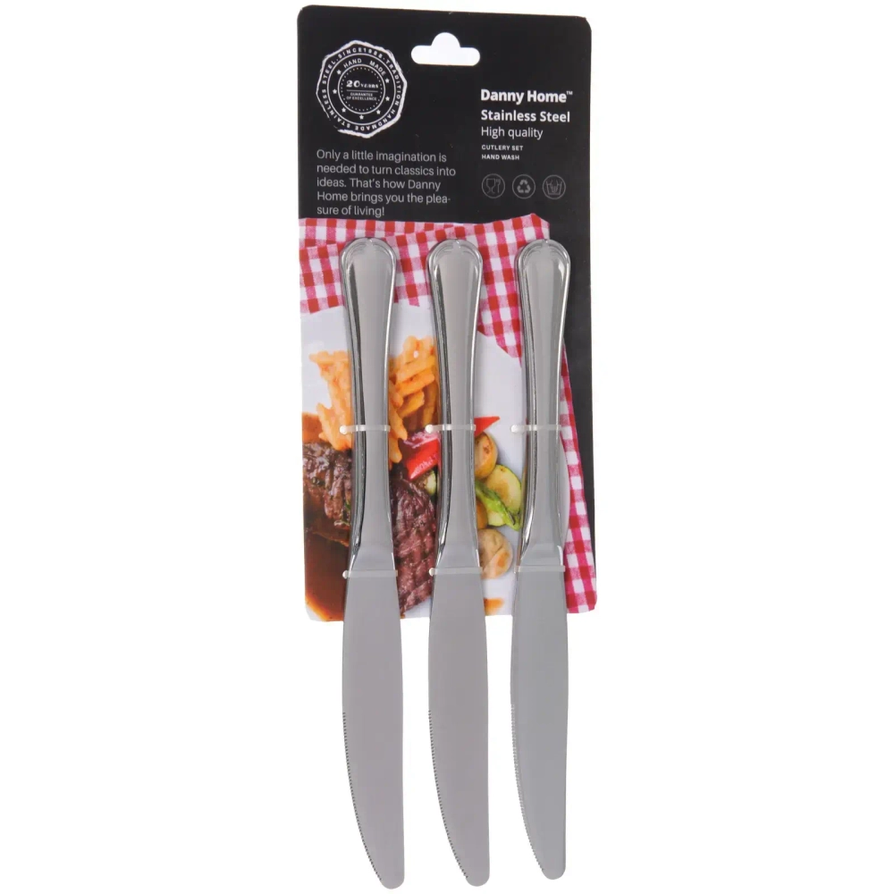 Набор столовых ножей 3шт «GASTRO» на блистере