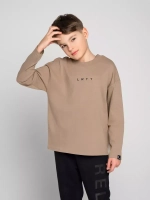 Бежевый лонгслив оверсайз для мальчика