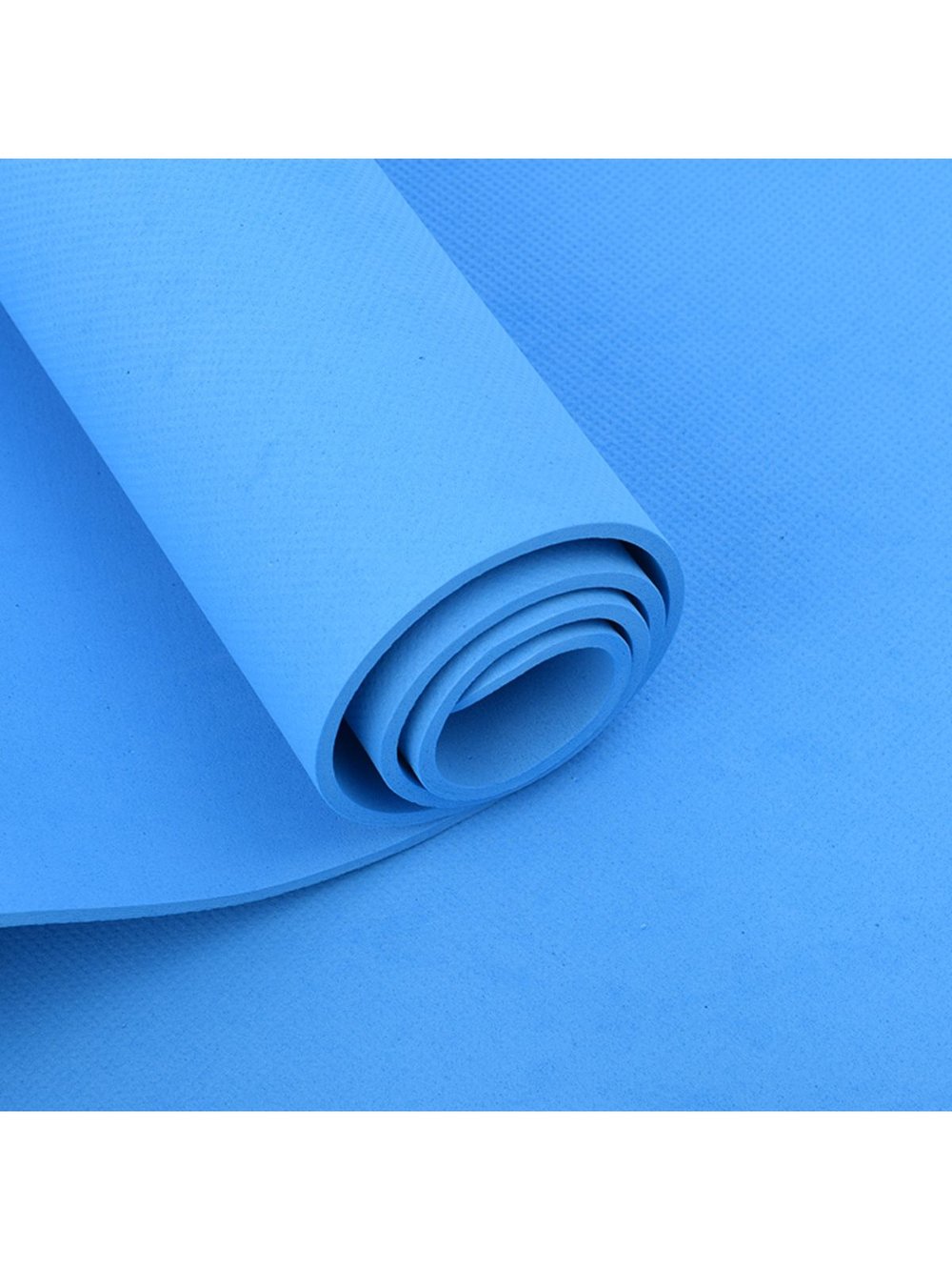 Коврик для фитнеса и йоги 61х173 см (синий цвет)