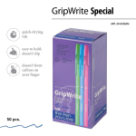 Ручка "GripWrite Special" шариковая 0.7 мм, синяя (3 цвета) (Bruno Visconti)
