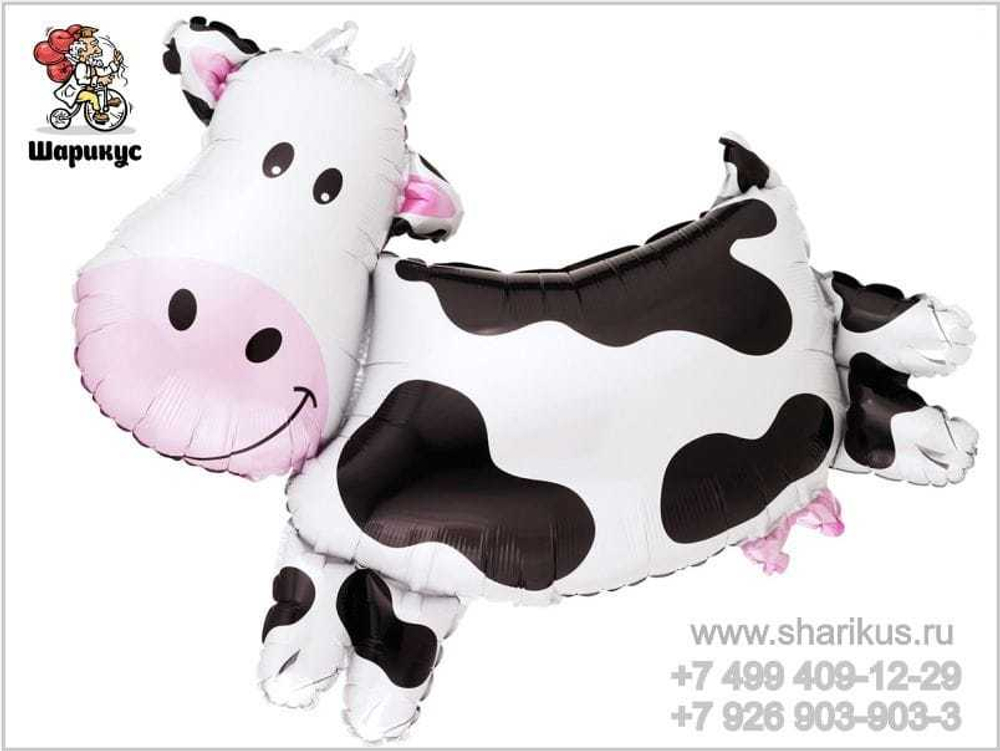 Шар фольга "Корова веселая" 76 см