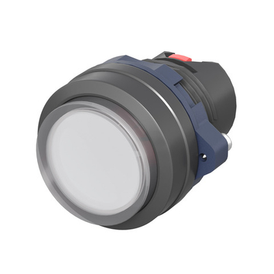 Головка кнопки выпуклая прозрачная без фиксации, белая