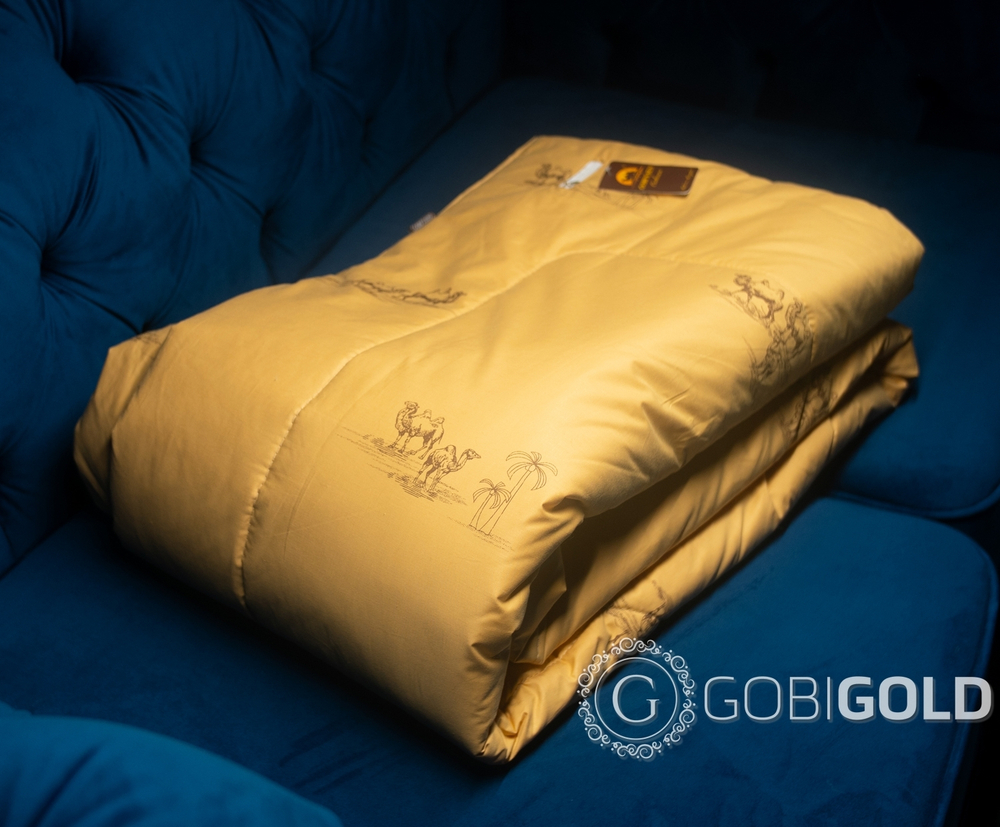 Одеяло стеганое из 100% верблюжьего пуха 200х220 см. (GOBI'S SUN)