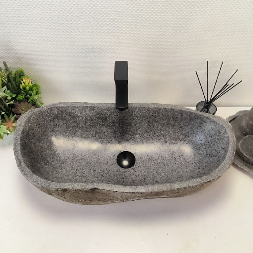 Раковина из речного камня RS63505 (70*35*15) 0124